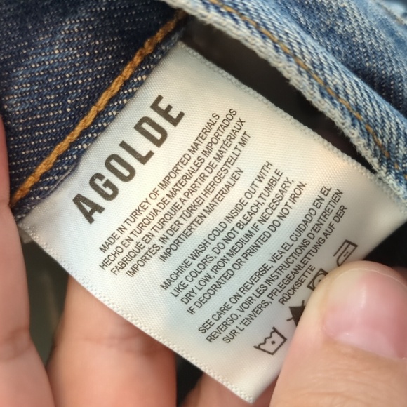 Agolde Fusion Classic Blue Organic Cotton Women's Relaxed Fit Jeans Sz 33 - Picture 11 of 12